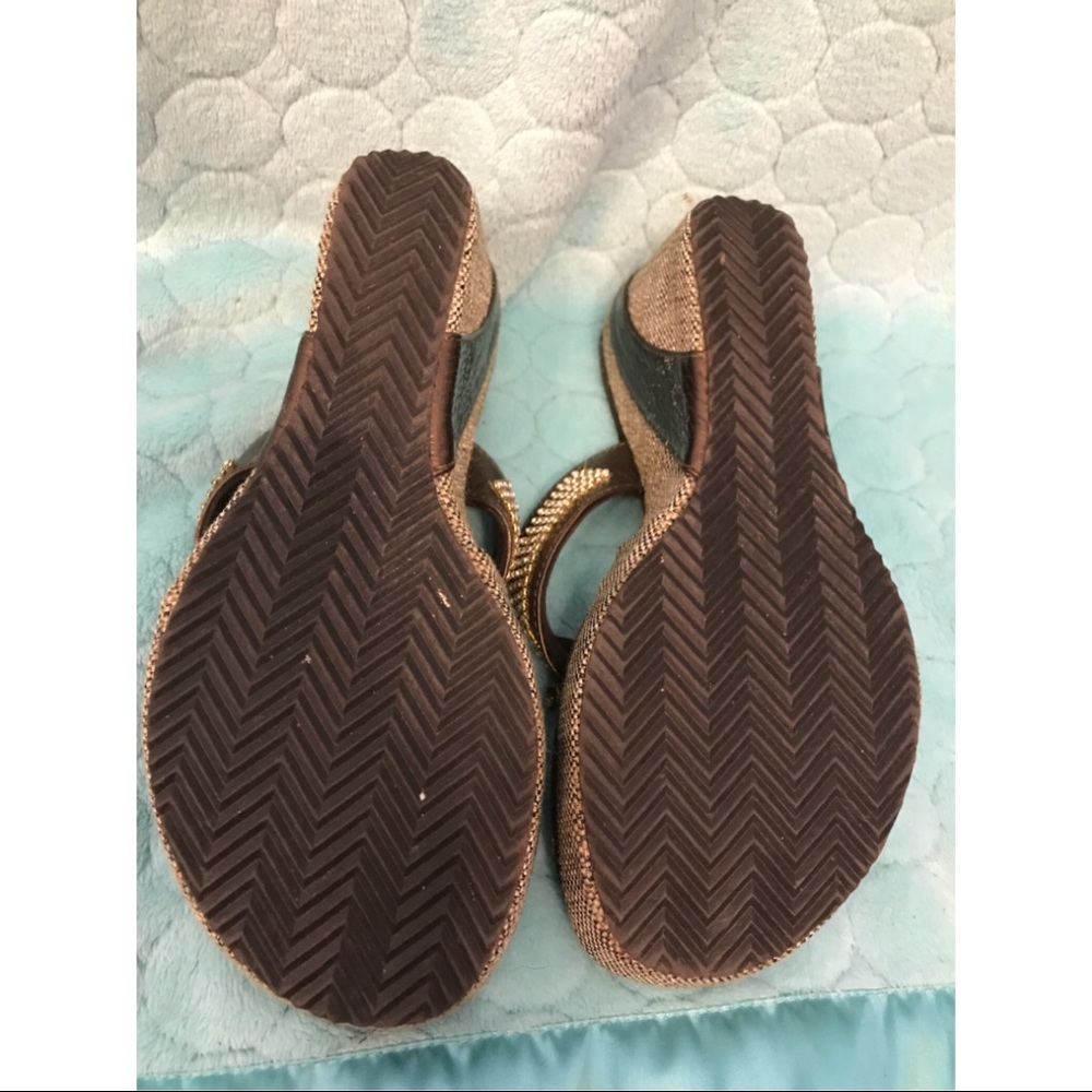 Volatile wedges brown and gold - Picture 5 of 5
